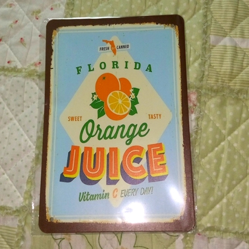 New Fla OJ Metal Sign